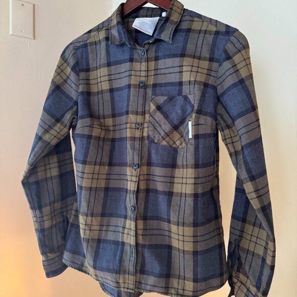 Marmot Scotch Plaid Blue Green Button Up Long Sleeve - Picture 2 of 5